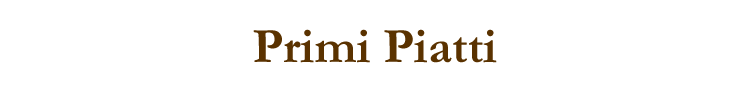 Primi Piatti