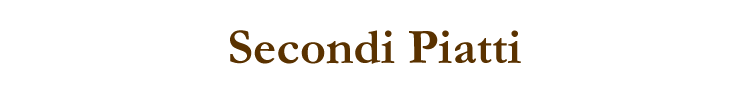 Secondi Piatti